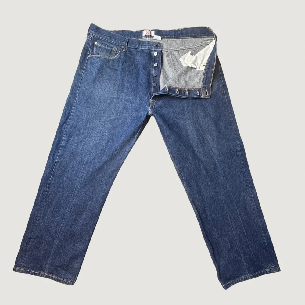 Vintage Levi's 501 Jeans Mens 44x30 (41x28) Blue Straight Leg Button Fly Denim